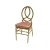 Infinity Chair Stainless Steel Gold Cushion Coral