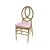 Infinity Chair Stainless Steel Gold Cushion Light Pink