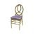 Infinity Chair Stainless Steel Gold Cushion Lilac