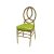 Infinity Chair Stainless Steel Gold Cushion Lime Green