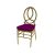 Infinity Chair Stainless Steel Gold Cushion Magenta