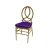 Infinity Chair Stainless Steel Gold Cushion Purple