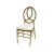 Infinity Chair Stainless Steel Gold Cushion White