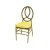 Infinity Chair Stainless Steel Gold Cushion Yellow