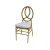 Infinity Chair Stainless Steel Gold Cushion Silver