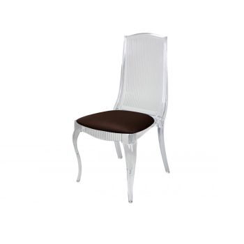 Onyx Chair Clear Chusion Brown