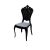 Victoria Chair Black   Cushion    Grey