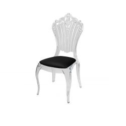 Victoria Chair Clear  Cushion Black