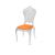 Victoria Chair Clear  Cushion Hot Orange