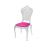 Victoria Chair Clear  Cushion Hot Pink