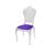 Victoria Chair Clear  Cushion Violet