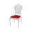 Victoria Chair Clear  Cushion Red