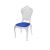 Victoria Chair Clear  Cushion Royal Blue