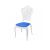 Victoria Chair White  Cushion Blue