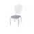 Victoria Chair White  Cushion Grey
