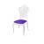 Victoria Chair White  Cushion Violet