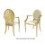 Mrs. Armchair Gold Cushion Ivory