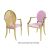 Mrs. Armchair Gold Cushion Light Pink