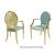 Mrs. Armchair Gold Cushion Tiffany Blue