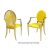 Mrs. Armchair Gold Cushion Yellow