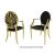 Nouveau Shell Armchair Gold Cushion Black