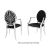 Nouveau Shell Armchair Silver Cushion Black