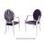 Nouveau Shell Armchair Silver Cushion Eggplant