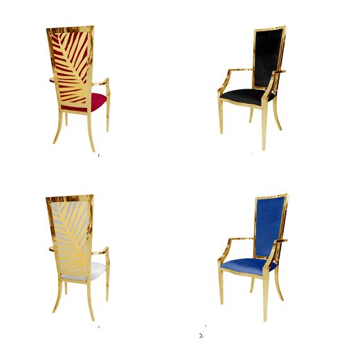 Palm Leaf Armchair Gold