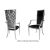 Palm Leaf Armchair Silver Cushion Black