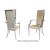 Palm Leaf Armchair Silver Cushion Champagne