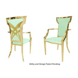 Titan Armchair Gold Cushion Mint