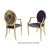 Veronica Armchair Gold Cushion Eggplant