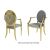 Veronica Armchair Gold Cushion Silver