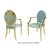 Veronica Armchair Gold Cushion Tiffany Blue