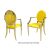 Veronica Armchair Gold Cushion Yellow