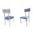 Bottega Chair Silver Cushion Dusty Blue Bottega Chair Silver Cushion Dusty Blue