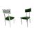 Bottega Chair Silver Cushion Emerald Green