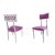 Bottega Chair Silver Cushion Magenta