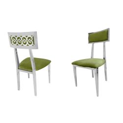 Bottega Chair Silver Cushion Moss