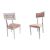 Bottega Chair Silver Cushion Light Pink