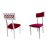 Bottega Chair Silver Cushion Red