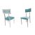 Bottega Chair Silver Cushion Tiffany Blue
