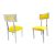 Bottega Chair Silver Cushion Yellow
