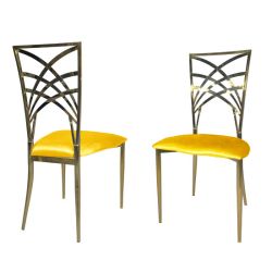 Cleopatra Chair Gold Cushion Yellow