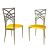 Cleopatra Chair Gold Cushion Yellow
