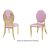 Crystal Swan Chair Gold Cushion Light Pink