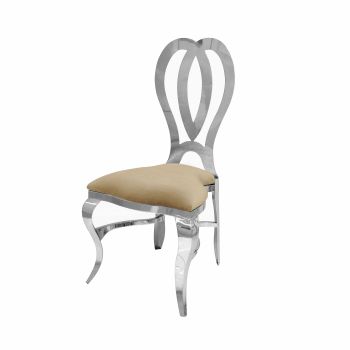 Halexandria Chair Silver Cushion Champagne