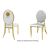 Lion Chair Gold Cushion White