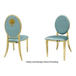 Lion Chair Gold Cushion Tiffany Blue
