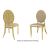 Nouveau Shell Chair Gold Cushion Champagne